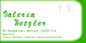 valeria wetzler business card